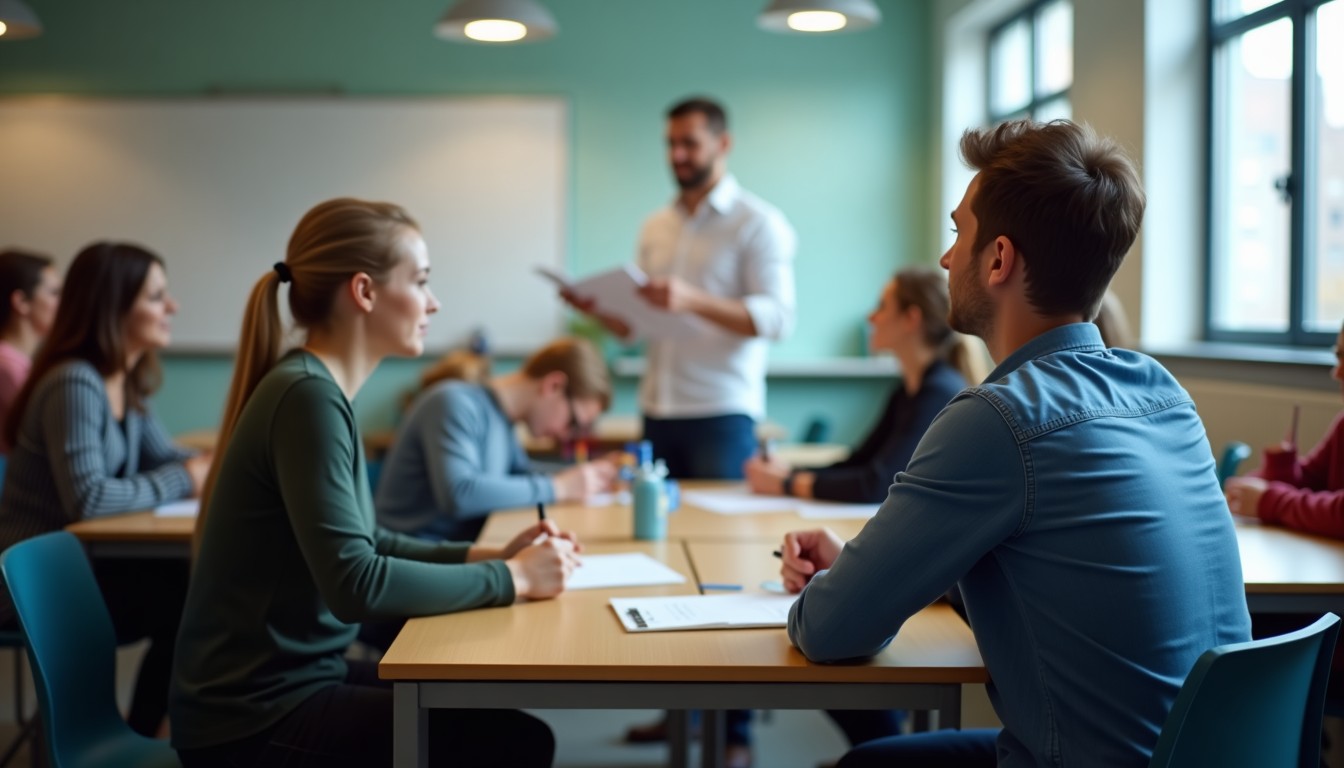 Dutch language class in session