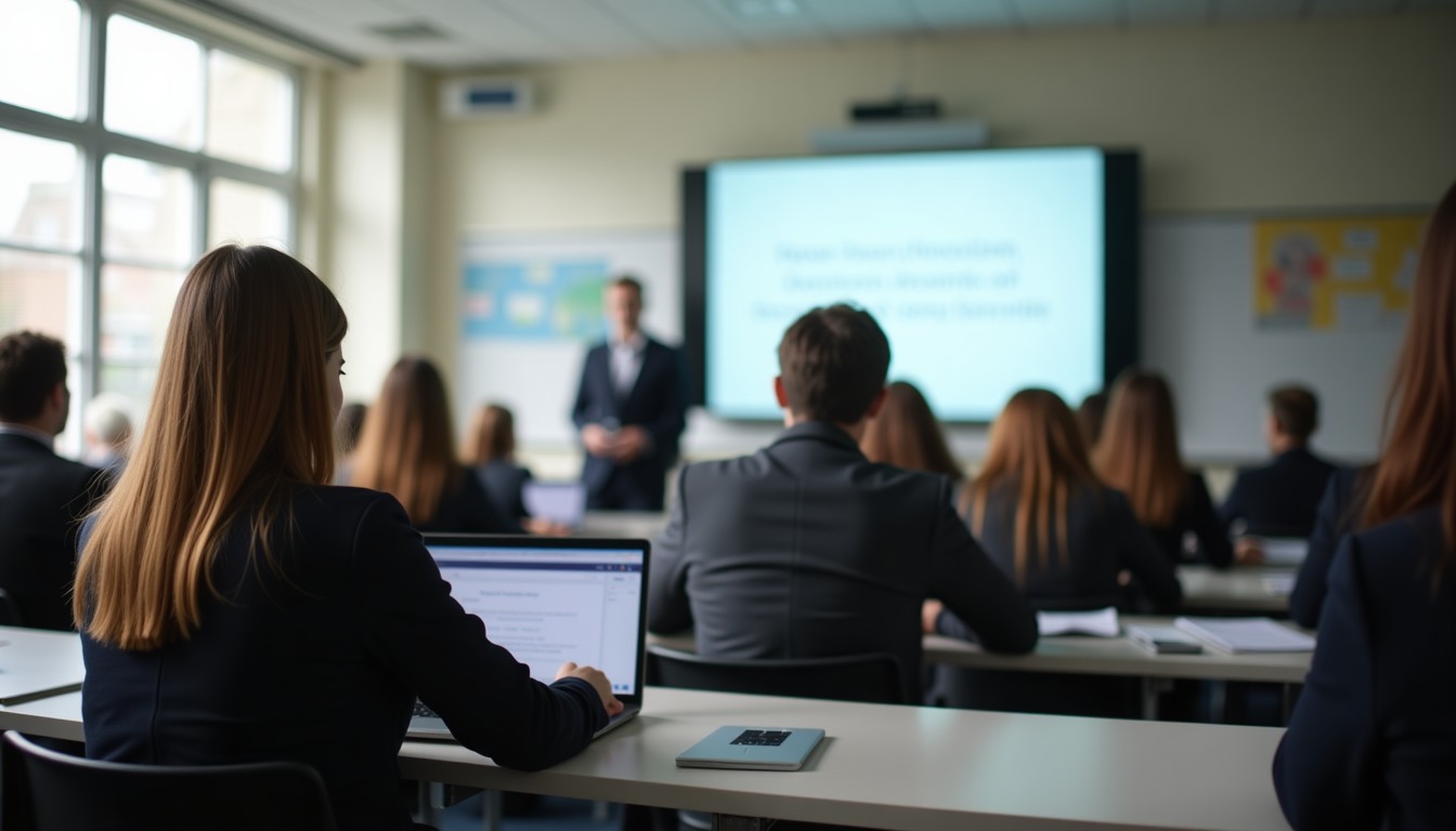 Students in a classroom