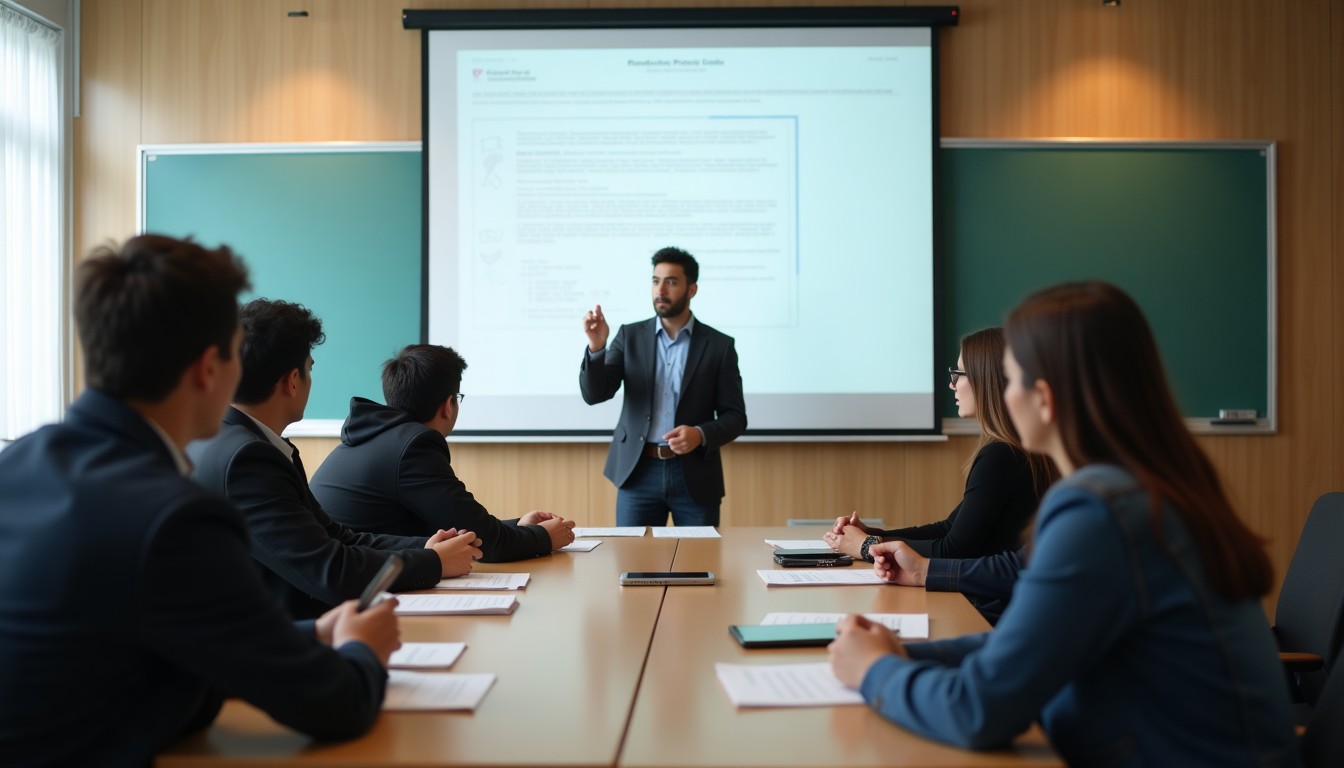 Classroom scene at Yale
